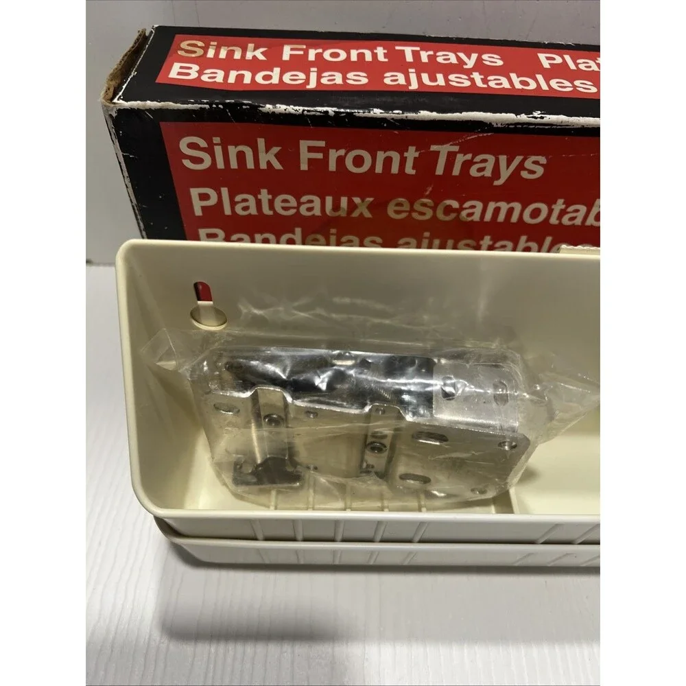 REV-A-SHELF Sink Front 2 Tip Out Trays White Polymer Kit 14 1/4